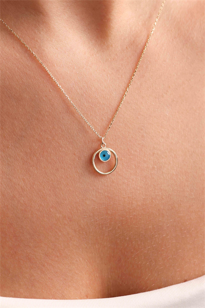 Nazar Boncuklu Halka Kolye