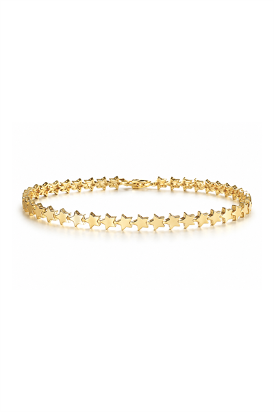 Parlak Cilalı Yıldız Bracelet