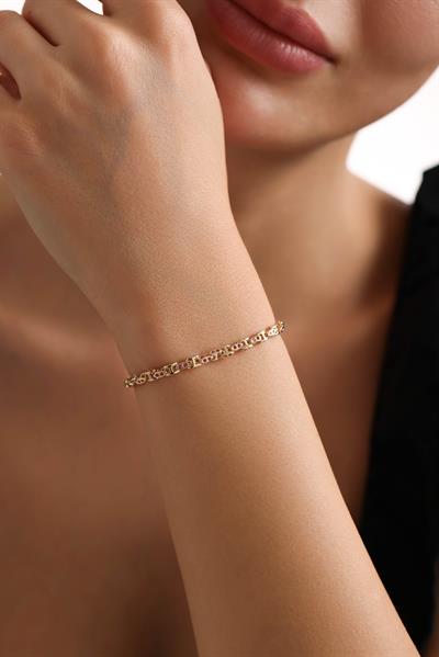 Ruby Pembe Taşlı Dimiata Bileklik