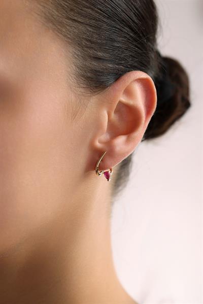 Ruby Taşlı Signature Küpe