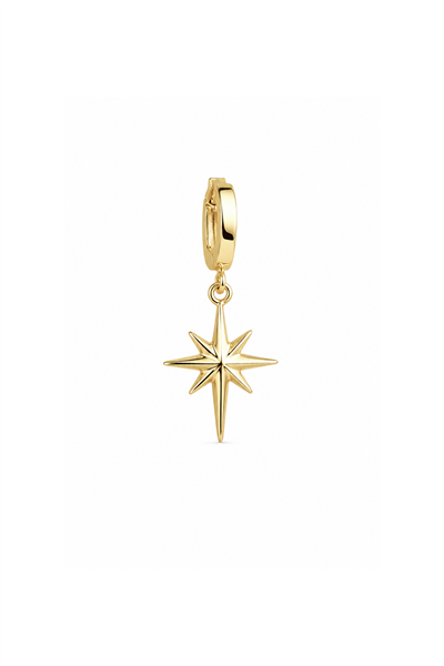 Shine Kutup Yıldızı Oval Kilitli Charm Pendant