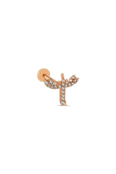 Taşlı Atenis Tragus Küpe