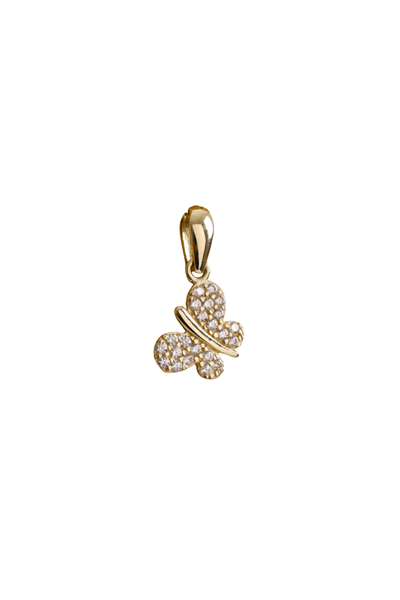 Taşlı Kelebek Slope Kolye Ucu