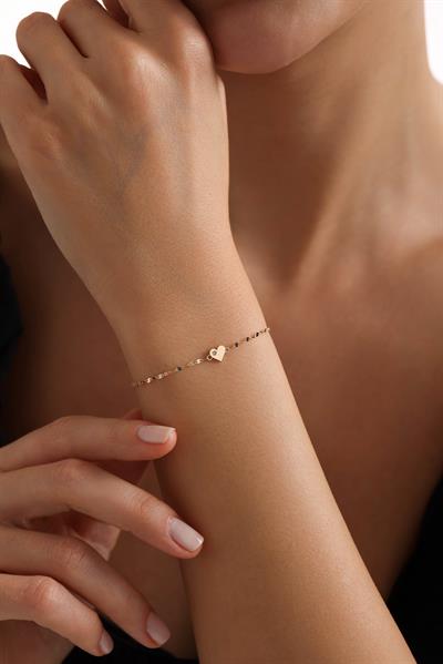 Taşlı Minio Kalp Bileklik