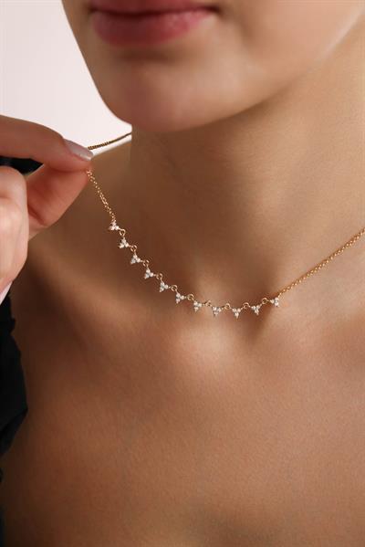 Taşlı Vintage Tri Kolye