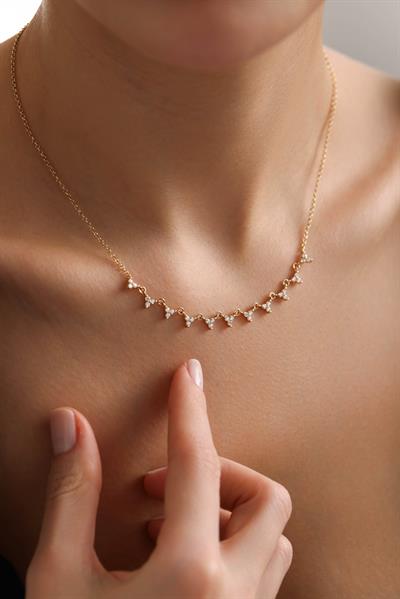 Taşlı Vintage Tri Kolye