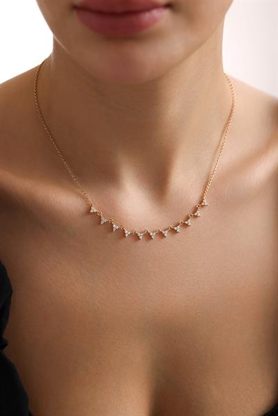 Taşlı Vintage Tri Kolye