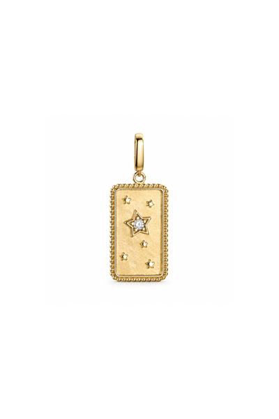 Stone Yıldız Heritage Dikdörtgen Kilitli Charm Pendant