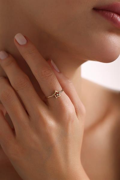 Tek Taşlı Yıldız Yüzük