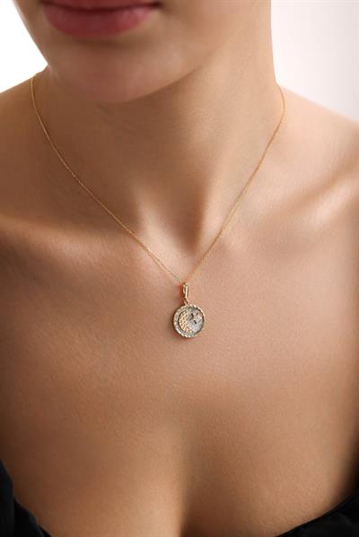 Vintage Ay Yıldız Kilitli Charm Pendant