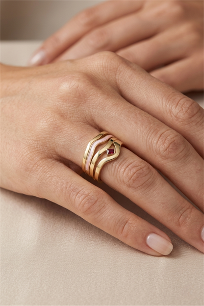 Wavella Pink Yüzük