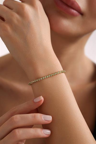 Yeşil Taşlı Fiona Bileklik