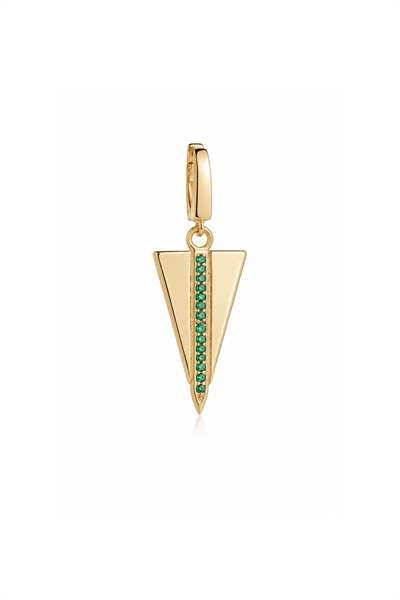 Yeşil Stone Rectan Hype Charm Pendant