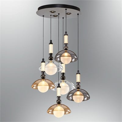 2872-6A-28 Mitra 6'lı Sarkıt Mixed