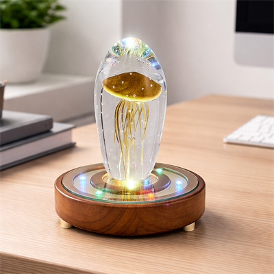 3017-14 Jelly Ledli Masa Lambası Dekor Standı Meşe 