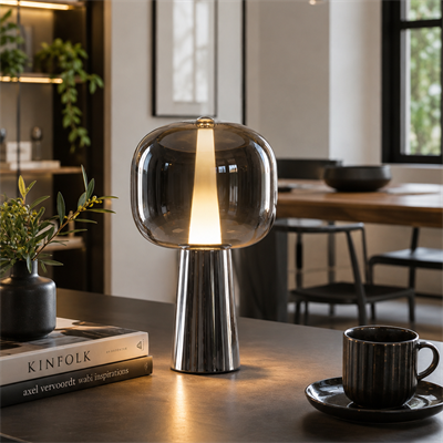 3437-Ml-02 Shine Masa Lambası Krom 