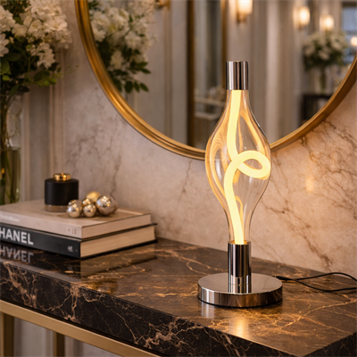 3439-ML-24 Hare Masa Lambası PLATİN