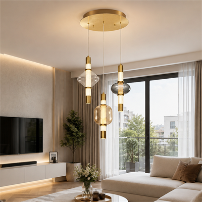 W2859-3A-ABC-03 Anisa 3'lü Sarkıt Sarı