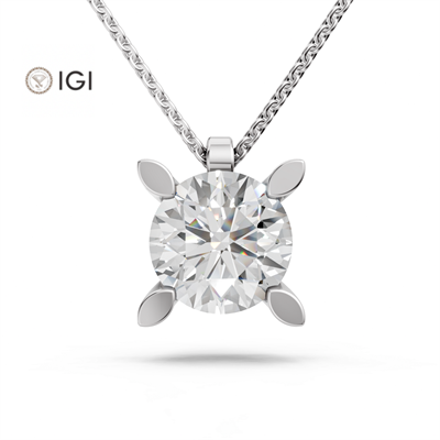 1.00 karat E Vs2 Laboratuvar Pırlantası KolyeXDiamondKolyeler