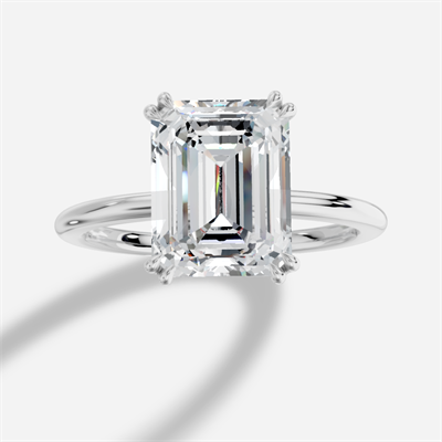 Eulalia Emerald Kesim Laboratuvar Pırlanta Yüzük | X Diamond