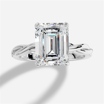 Hespera Emerald Kesim Laboratuvar Pırlanta Yüzük | X Diamond