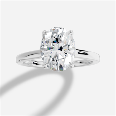 Amoria Oval Kesim Laboratuvar Pırlanta Yüzük | X Diamond