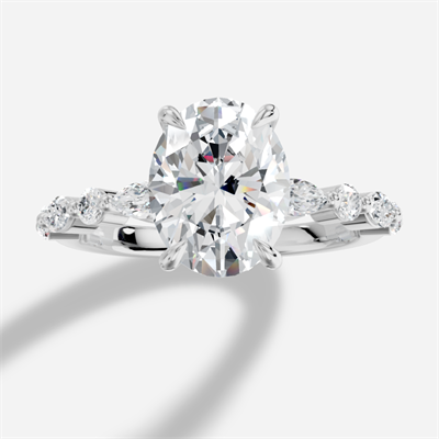 Royelle Oval Kesim Exclusive Laboratuvar Pırlanta Yüzük | X Diamond
