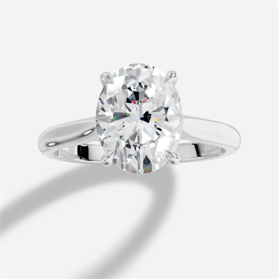 Secret Oval Kesim Laboratuvar Pırlanta Yüzük | X Diamond