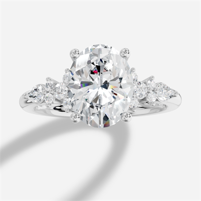 Veloria Oval Kesim Exclusive Laboratuvar Pırlanta Yüzük | X Diamond