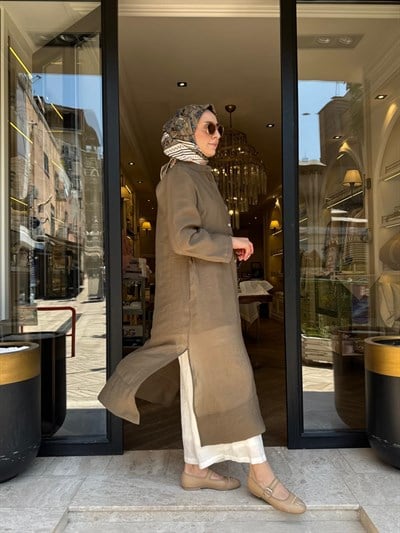 101031 Düğmeli Kadın Gömlek Yeşil
