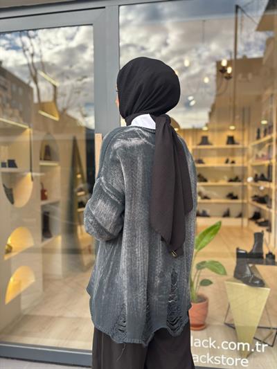 102241 Kadın Kazak Siyah