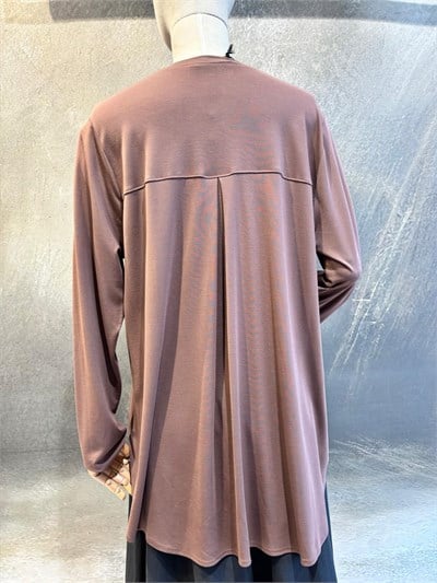 102269 Bisiklet Yaka Kadın Tunik Kahve