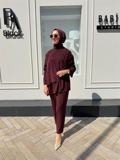 202933 Tasarım Kadın Takım Bordo