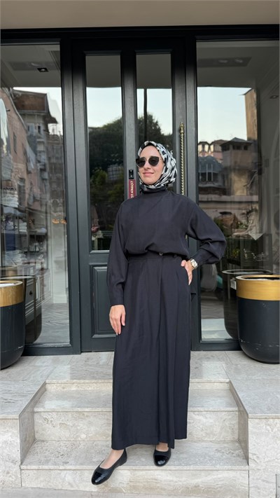 203038 Pantolonlu Kadın Takım Siyah