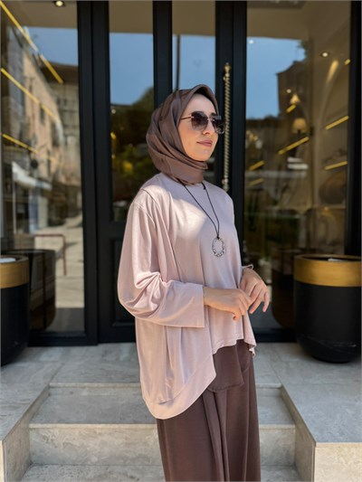 203083 Kolyeli Kadın Takım Pembe
