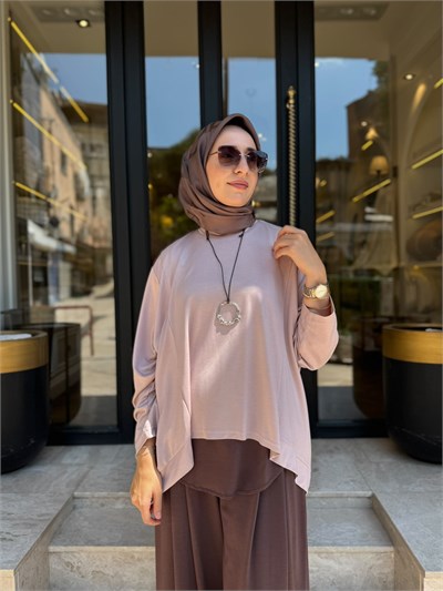 203083 Kolyeli Kadın Takım Pembe