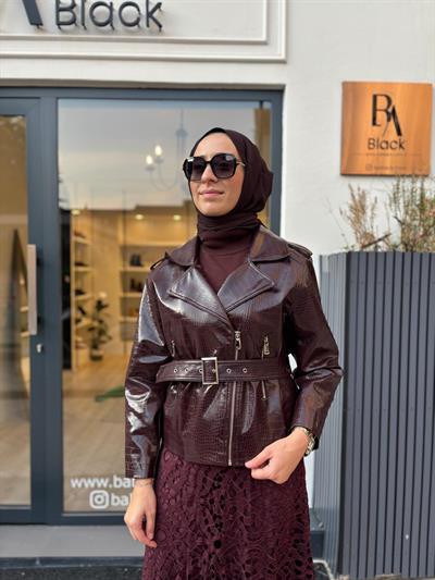 26FWCEK0017 Lamar Kadın Ceket Bordo