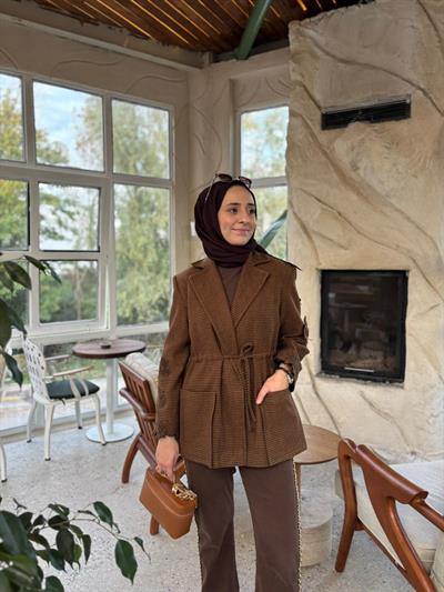 26FWCEK0050 Astra Kadın Ceket Camel