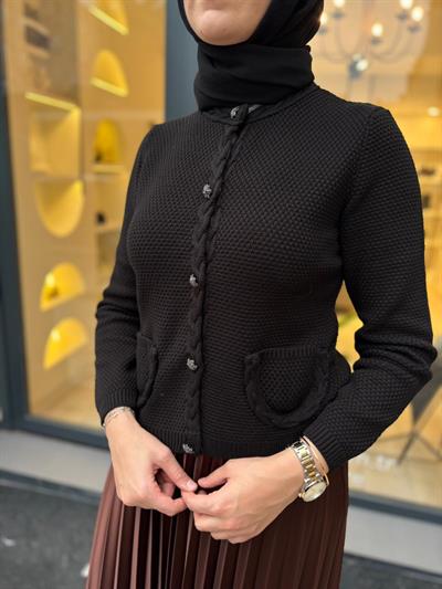 26FWHRK0004 Becca Kadın Hırka Siyah