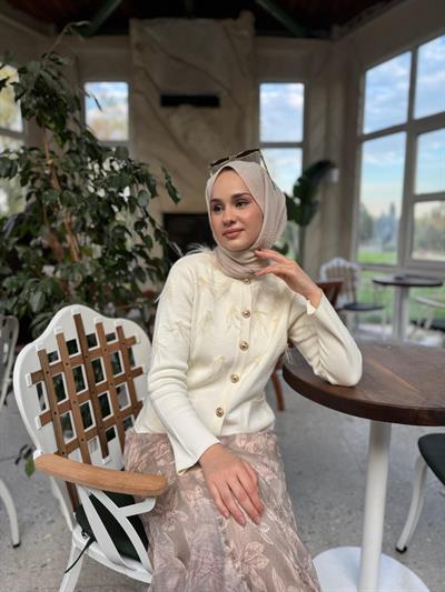 26FWHRK0006 Misa Kadın İkili Hırka Ekru