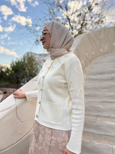 26FWHRK0006 Misa Kadın İkili Hırka Ekru