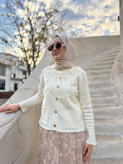 26FWHRK0006 Misa Kadın İkili Hırka Ekru