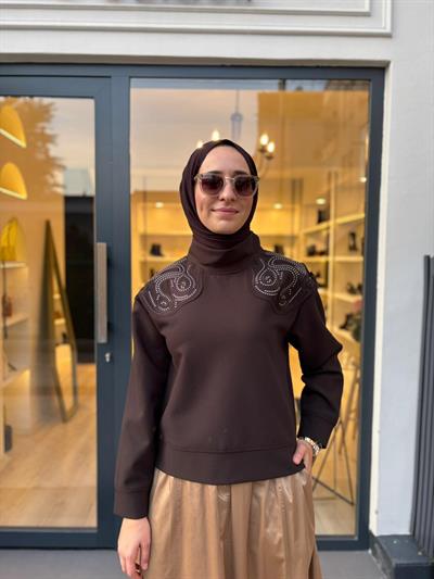 26FWSWE0001 Lulu Kadın Sweat Kahve