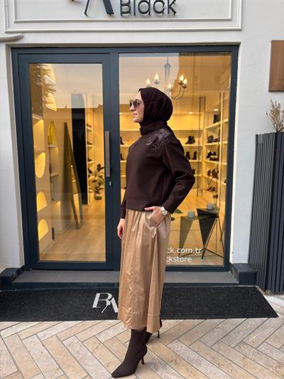 26FWSWE0001 Lulu Kadın Sweat Kahve