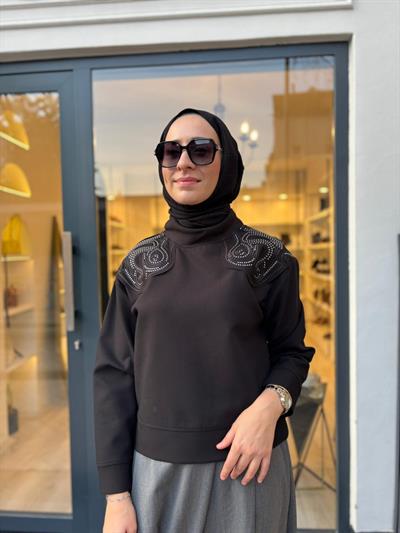 26FWSWE0001 Lulu Kadın Sweat Siyah