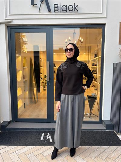 26FWSWE0001 Lulu Kadın Sweat Siyah