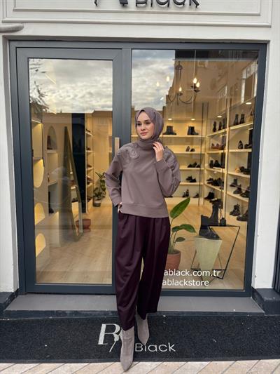 26FWSWE0001 Lulu Kadın Sweat Vizon