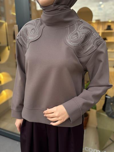 26FWSWE0001 Lulu Kadın Sweat Vizon