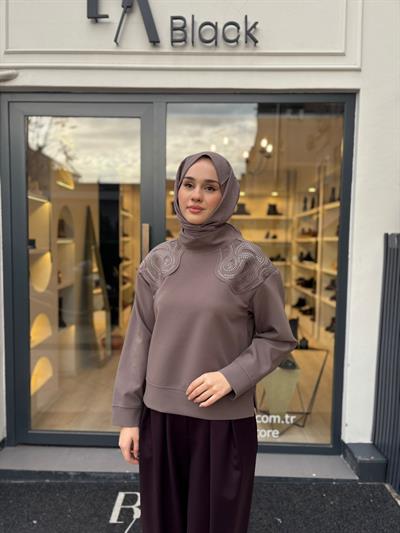 26FWSWE0001 Lulu Kadın Sweat Vizon