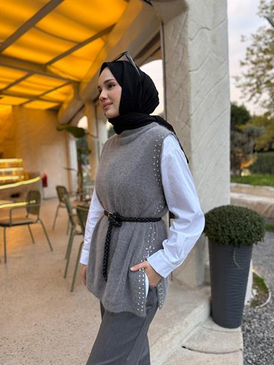 26FWYLK0003 Dove Kadın Yelek Gri